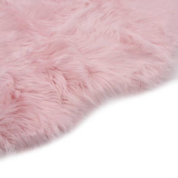 Teppich 60x90 cm Künstlicher Schafspelz Rosa