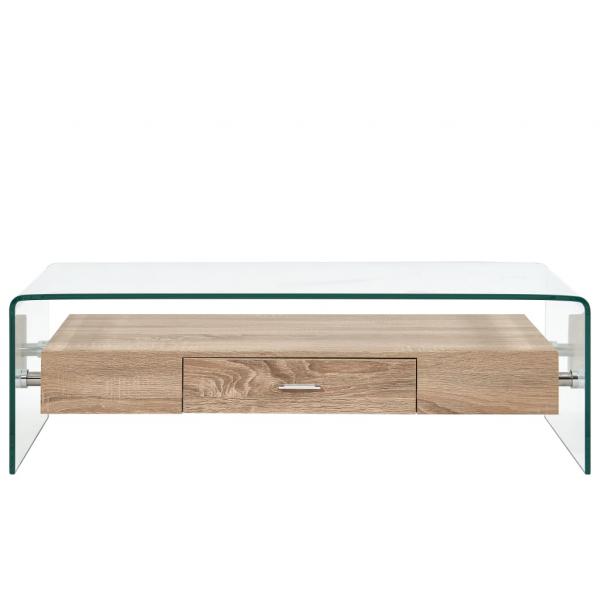 Couchtisch Transparent 98×45×31 cm Hartglas