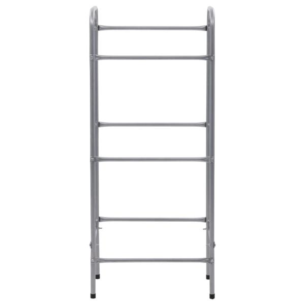 Kistenregal für 3 Kisten Silbern 50x33x116 cm Stahl