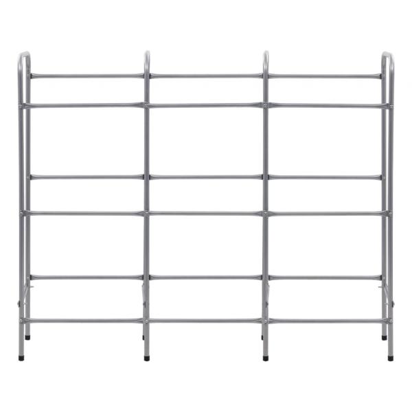 Kistenregal für 9 Kisten Silbern 145x33x116 cm Stahl