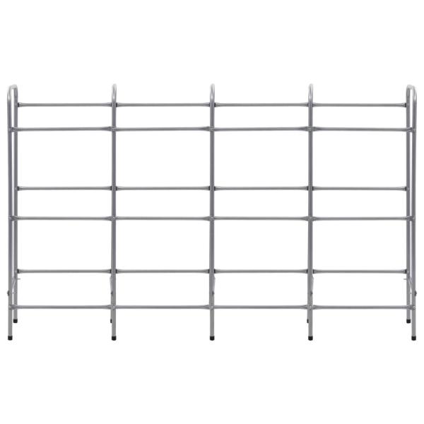 Kistenregal für 12 Kisten Silbern 190x33x116 cm Stahl