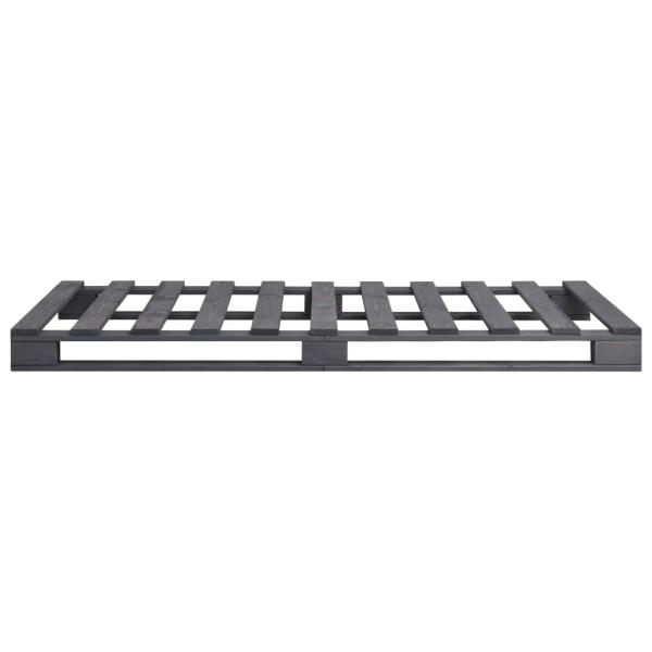 Palettenbett Grau Massivholz Kiefer 100×200 cm