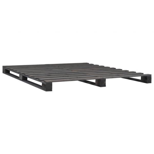 ARDEBO.de - Palettenbett Grau Massivholz Kiefer 120×200 cm