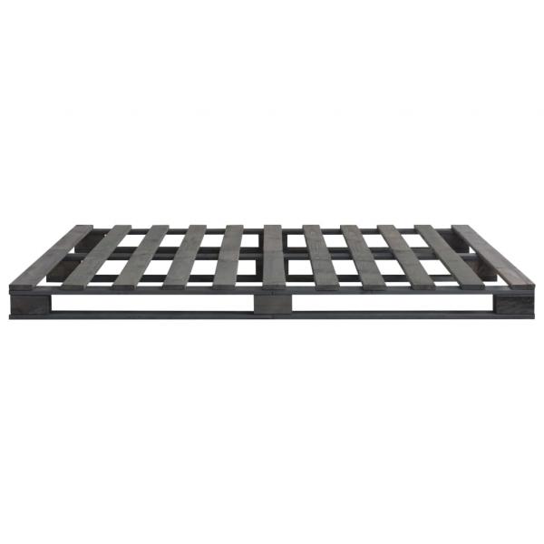 Palettenbett Grau Massivholz Kiefer 160×200 cm