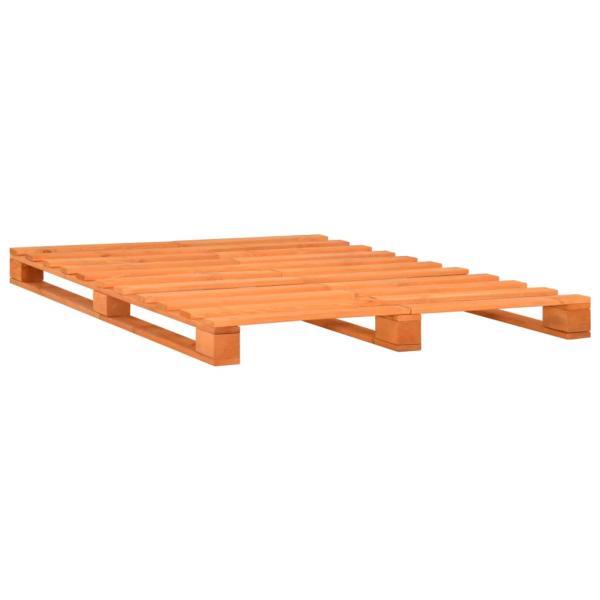 Palettenbett Braun Kiefernholz 140x200 cm