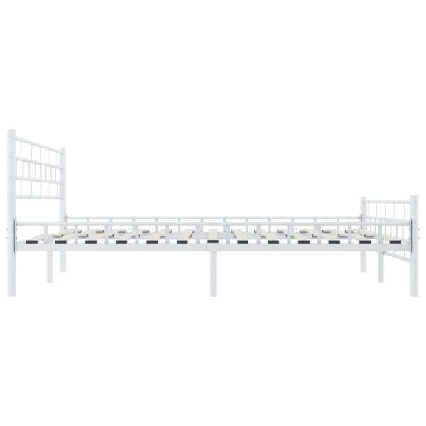 Bettgestell Weiß Metall 140×200 cm