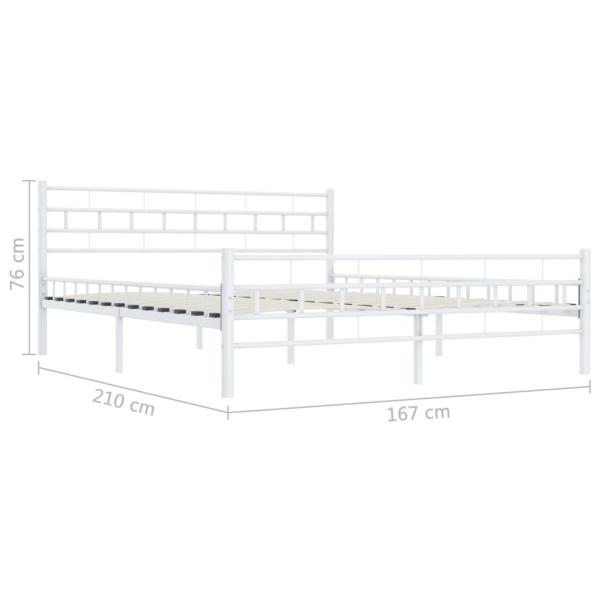 Bettgestell Weiß Metall 160×200 cm 