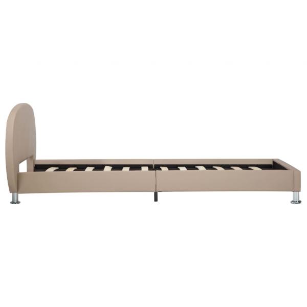 Bettgestell Cappuccino-Braun Kunstleder 100x200 cm