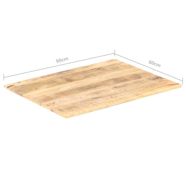 Tischplatte Massivholz Mango 15-16 mm 90x60 cm