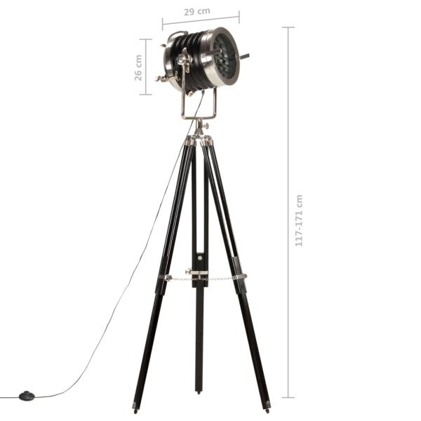 Stativlampe Schwarz Mango Massivholz 171 cm