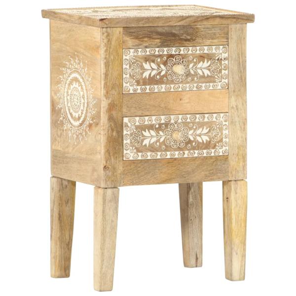Nachttisch Handbemalt 40×30×60 cm Mango Massivholz