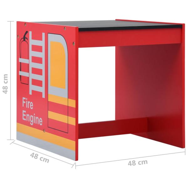 3-tlg. Kinder-Sitzgruppe Feuerwehrauto-Design Holz