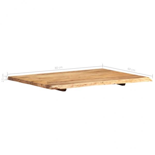 Tischplatte Massivholz Akazie 80x(50-60)x2,5 cm