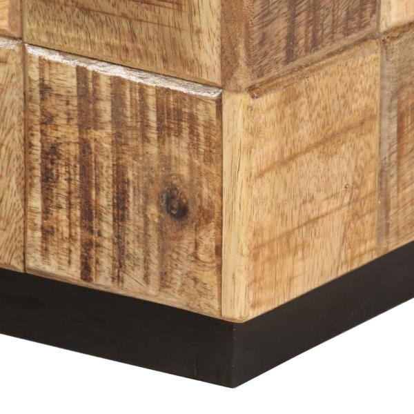 Couchtische 2 Stk. in Block-Design Raues Mango-Massivholz