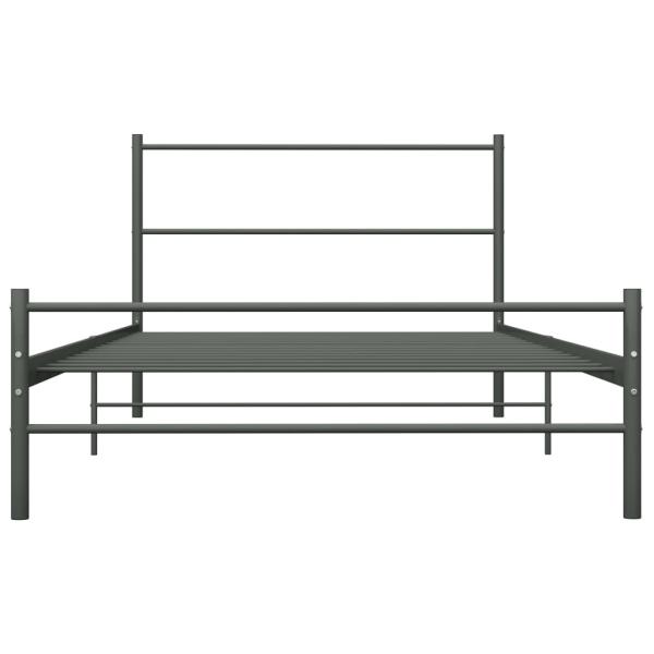 Bettgestell Grau Metall 90×200 cm