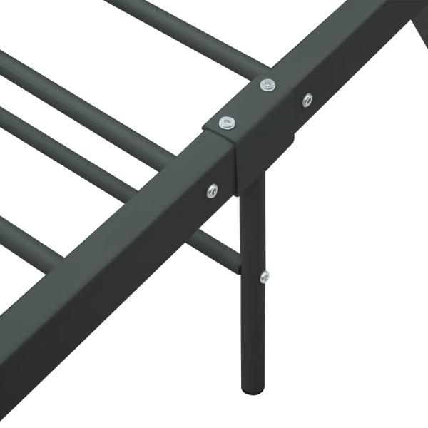 Bettgestell ohne Matratze Grau Metall 140×200 cm