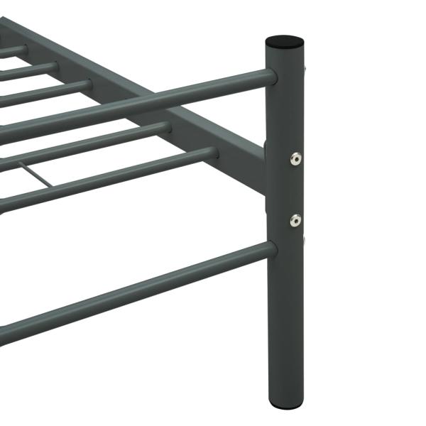 Bettgestell ohne Matratze Grau Metall 140×200 cm