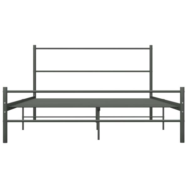 Bettgestell ohne Matratze Grau Metall 140×200 cm