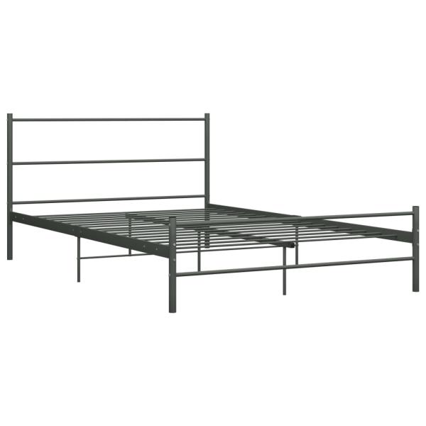 Bettgestell ohne Matratze Grau Metall 140×200 cm