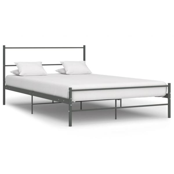 Bettgestell ohne Matratze Grau Metall 140×200 cm