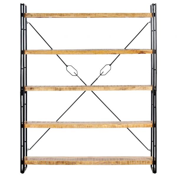 Bücherregal 5 Fächer 140x30x180 cm Mango Massivholz