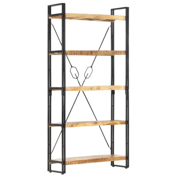 Bücherregal 5 Fächer 90 x 30 x 180 cm Mango Massivholz