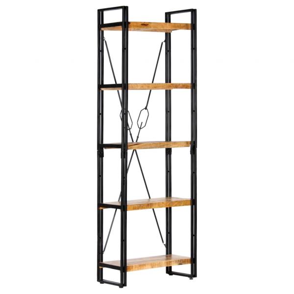 ARDEBO.de - Bücherregal 5 Fächer 60 x 30 x 180 cm Mango Massivholz  