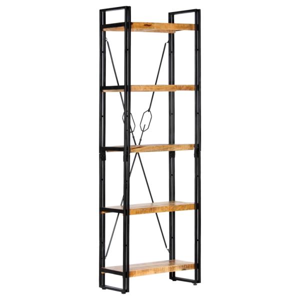 Bücherregal 5 Fächer 60 x 30 x 180 cm Mango Massivholz  