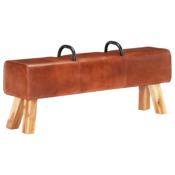 ARDEBO.de - Vintage Turnbock-Bank mit Griffen Echtes Ziegenleder