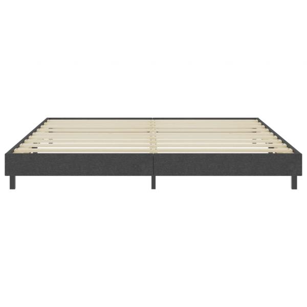 Boxspring-Bettgestell Grau Stoff 200x200 cm