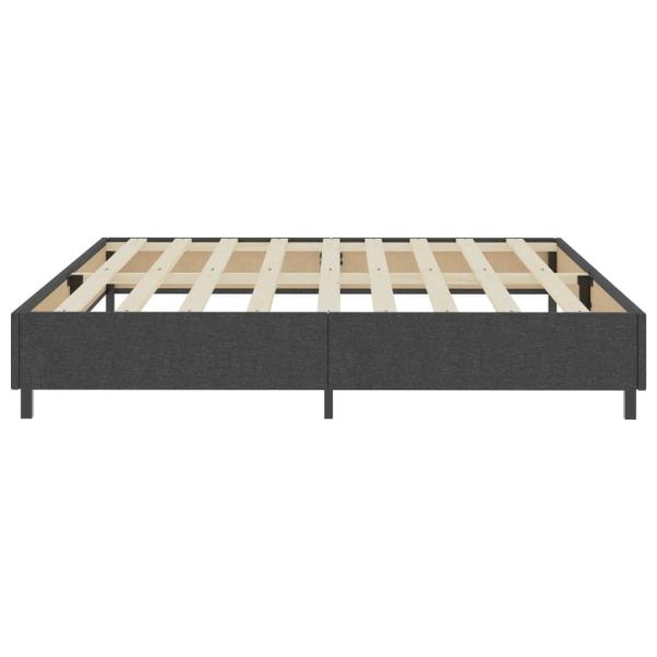 Boxspring-Bettgestell Grau Stoff 200x200 cm