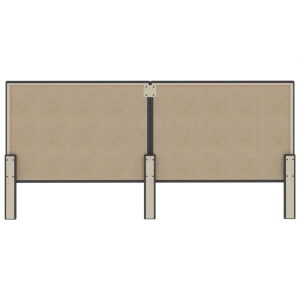 Kopfteil Dunkelgrau Stoff 200×200 cm
