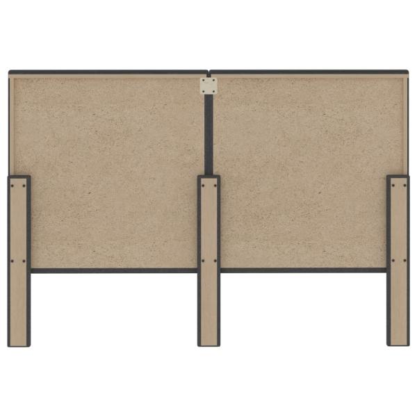 Kopfteil Getuftet Dunkelgrau Stoff 140 x 200 cm 