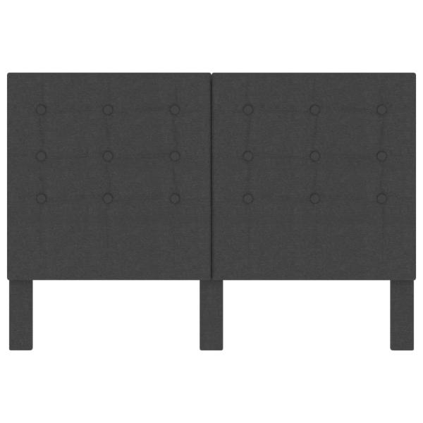 Kopfteil Getuftet Dunkelgrau Stoff 140 x 200 cm 