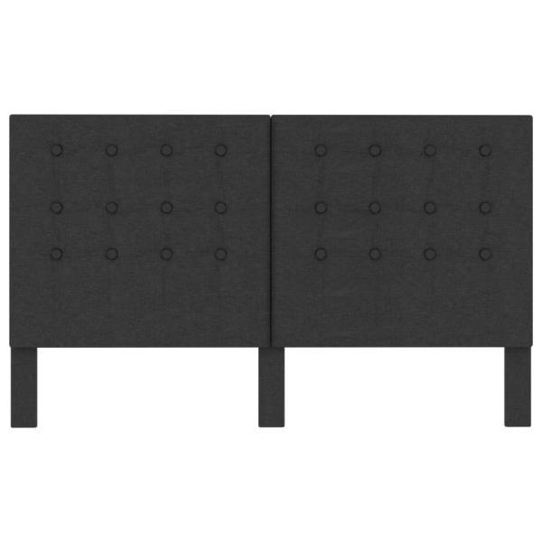 Kopfteil Getuftet Dunkelgrau Stoff 160 x 200 cm