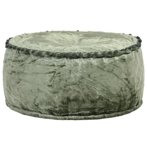 ARDEBO.de - Pouf Rund Samt 40x20 cm Grün