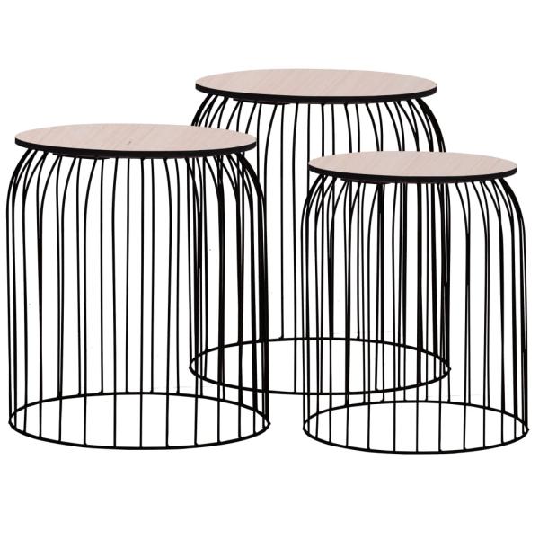 Couchtische 3 Stk. Schwarz