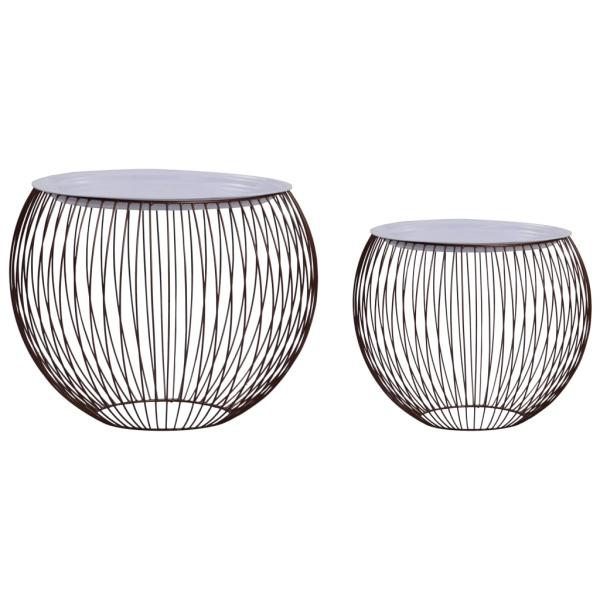 ARDEBO.de - Couchtisch 2 Stk. Golden