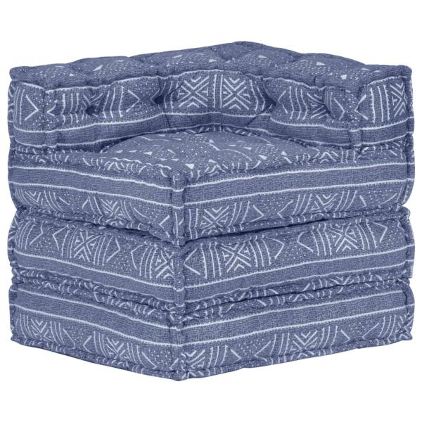 Modularer Pouf Indigo Stoff 