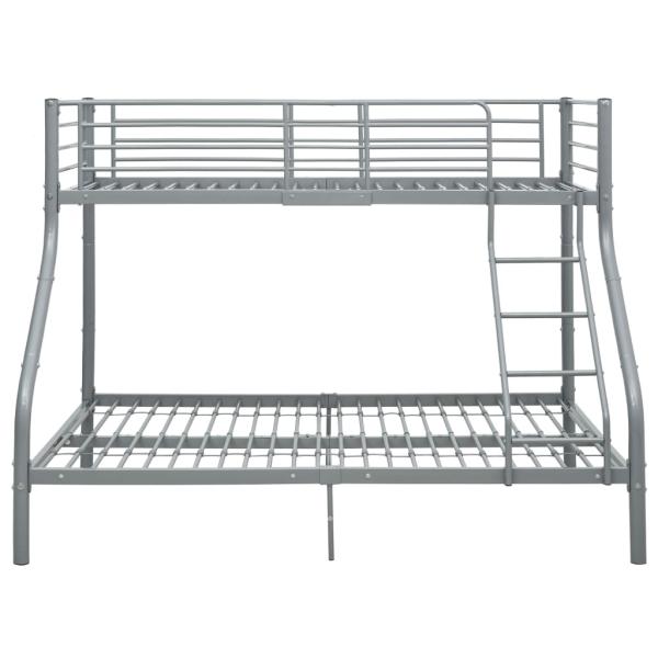 Etagenbettgestell Grau Metall 140x200 cm/90x200 cm 