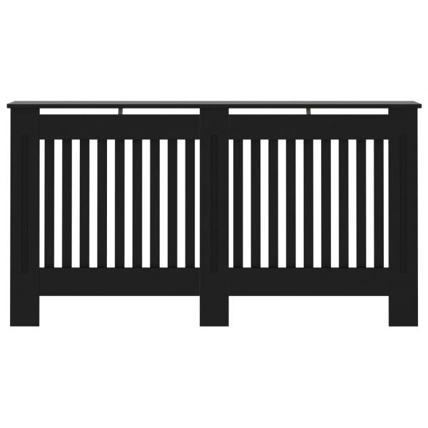 Heizkörperverkleidung Schwarz 152x19x81,5 cm MDF