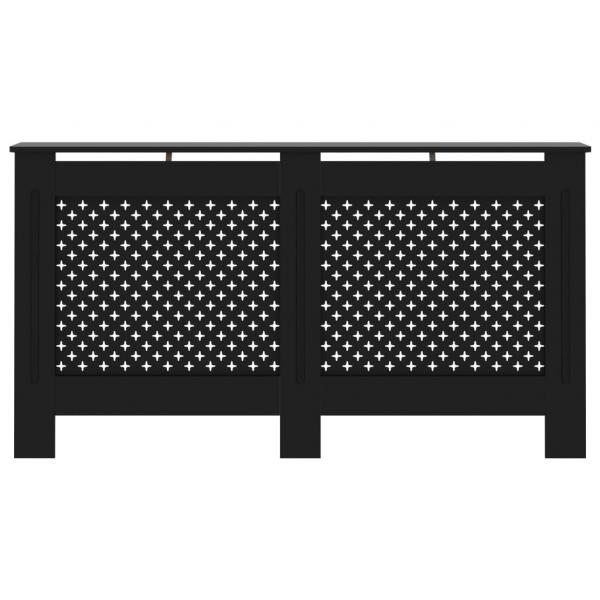 Heizkörperverkleidung Schwarz 152x19x81,5 cm MDF