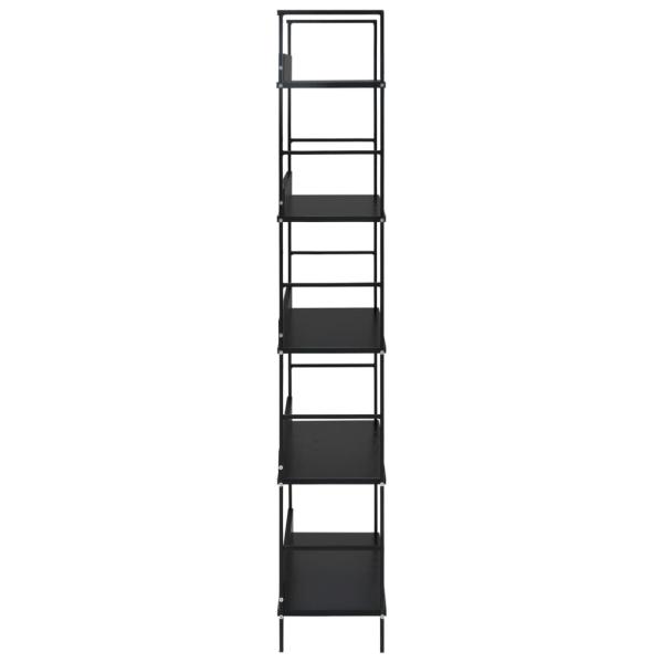 Bücherregal 5 Regalböden Schwarz 60x27,6x158,5 cm Holzwerkstoff
