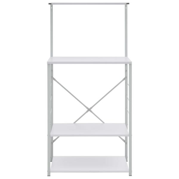 Mikrowellenregal Weiß 60x39,6x123 cm Holzwerkstoff