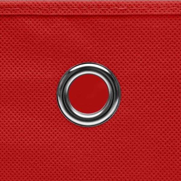 Aufbewahrungsboxen 10 Stk. Rot 32x32x32 cm Stoff