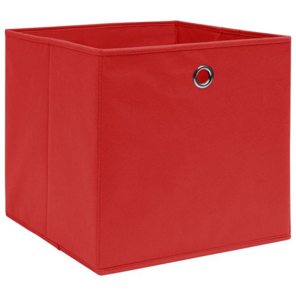 Aufbewahrungsboxen 10 Stk. Rot 32x32x32 cm Stoff