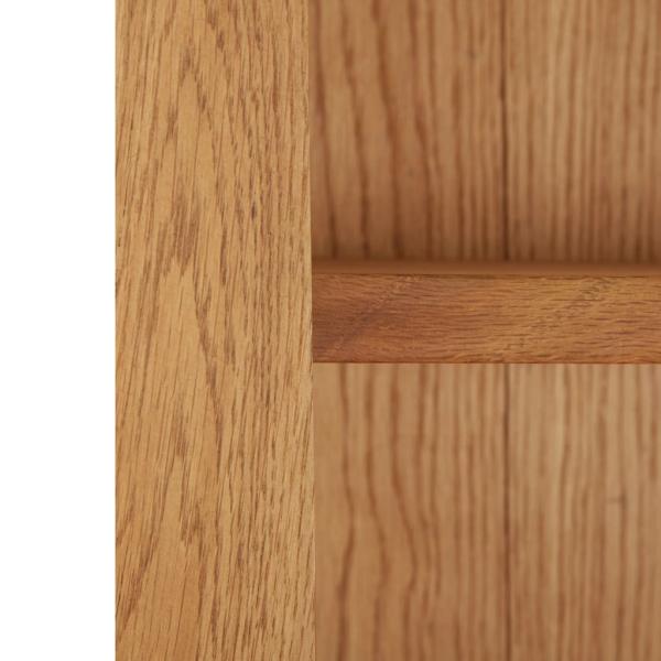 Bücherregal 7 Fächer 90x22,5x200 cm Massivholz Eiche