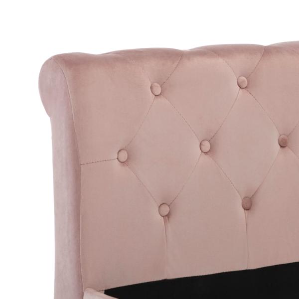 Bettgestell Rosa Samt 120x200 cm