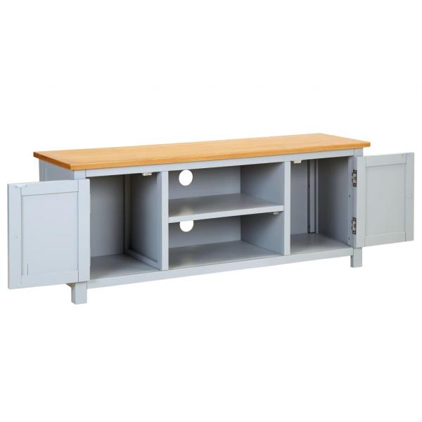 TV-Schrank 120x35x48 cm Massivholz Eiche