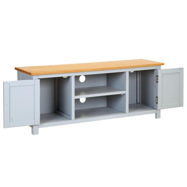 TV-Schrank 120x35x48 cm Massivholz Eiche
